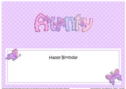 Birthday Aunty Large Dl Matching Insert