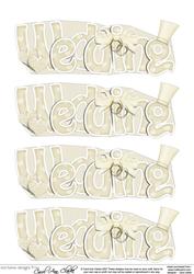 Wedding Word 3D Decoupage Sheet