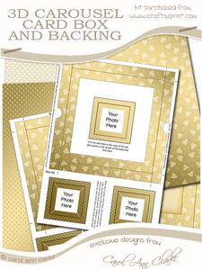 3D Wedding Carousel Coordinating Card Box Kit