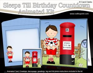 3D Boyz Bazil's Football Sleeps Till My Birthday Card