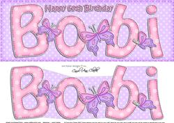 Large Dl 60th Birthday Bobi Card & 3D Decoupage