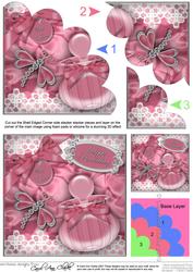 Perfume Lace N Dragonfly Shell Edged Corner Side Stacker