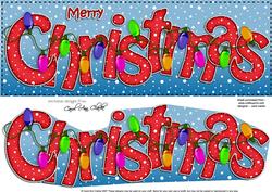 Large Dl Merry Christmas Quick Card 3D Decoupage