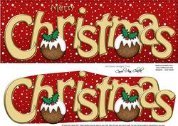 Large Dl Merry Christmas Quick Card 3D Decoupage