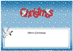 Xmas Merry Christmas Matching Large Dl Insert