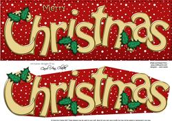 Large Dl Merry Christmas Quick Card 3D Decoupage