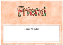 Birthday Friend Matching Large Dl Insert