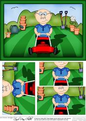 A5 Bert Does the Gardening Pyramage Topper