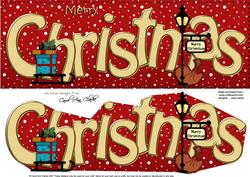 Large Dl Merry Christmas Quick Card 3D Decoupage