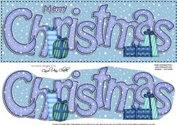 Large Dl Merry Christmas Quick Card 3D Decoupage