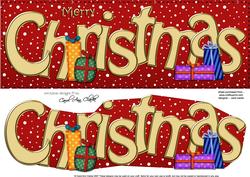 Large Dl Merry Christmas Quick Card 3D Decoupage