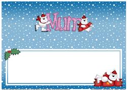 Xmas Mum Matching Large Dl Insert