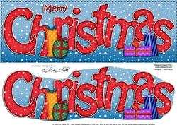 Large Dl Merry Christmas Quick Card 3D Decoupage