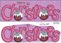 Large Dl Merry Christmas Quick Card 3D Decoupage