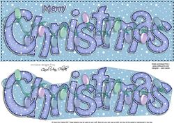Large Dl Merry Christmas Quick Card 3D Decoupage