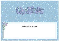 Xmas Merry Christmas Matching Large Dl Insert