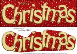 Large Dl Merry Christmas Quick Card 3D Decoupage