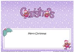 Xmas Merry Christmas Matching Large Dl Insert