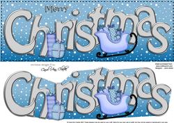 Large Dl Merry Christmas Quick Card 3D Decoupage