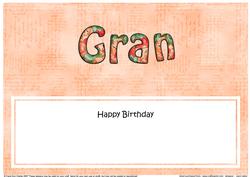 Birthday Gran Matching Large Dl Insert