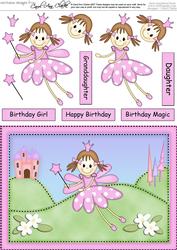 A5 Fairy Twinkletoes Quick Card N 3D Decoupage