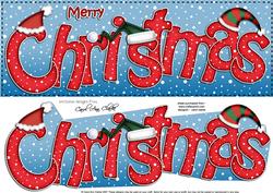 Large Dl Merry Christmas Quick Card 3D Decoupage
