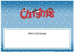 Xmas Merry Christmas Matching Large Dl Insert