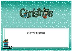 Xmas Merry Christmas Matching Large Dl Insert