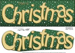 Large Dl Merry Christmas Quick Card 3D Decoupage