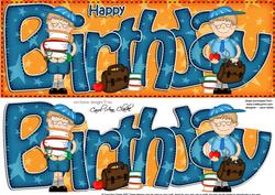 Boyz Birthday Large Dl Quick Card 3D Decoupage