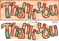 Large Dl Thank You Card & 3D Decoupage