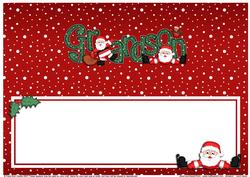 Xmas Grandson with Santa Matching Large Dl Insert