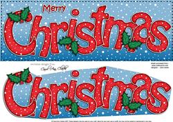 Large Dl Merry Christmas Quick Card 3D Decoupage