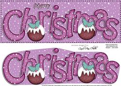 Large Dl Merry Christmas Quick Card 3D Decoupage
