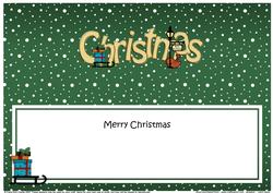 Xmas Merry Christmas Matching Large Dl Insert