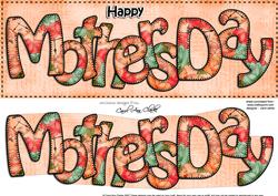 Large Dl Mothers Day Card & 3D Decoupage