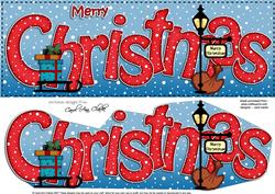 Large Dl Merry Christmas Quick Card 3D Decoupage
