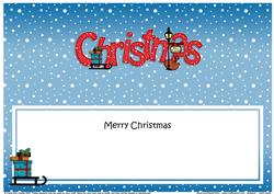 Xmas Merry Christmas Matching Large Dl Insert