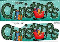 Large Dl Merry Christmas Quick Card 3D Decoupage
