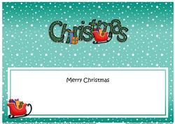 Xmas Merry Christmas Matching Large Dl Insert