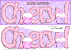 Large Dl Birthday Cheryl Quick Card N 3D Decoupage