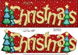 Large Dl Merry Christmas Quick Card 3D Decoupage