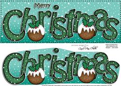 Large Dl Merry Christmas Quick Card 3D Decoupage