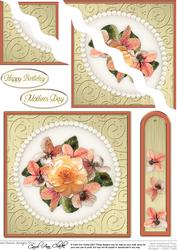 Flowers & Pearls Quick Card with Corner Wavy Side Stacker