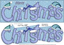 Large Dl Merry Christmas Quick Card 3D Decoupage