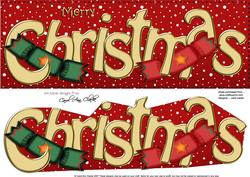 Large Dl Merry Christmas Quick Card 3D Decoupage