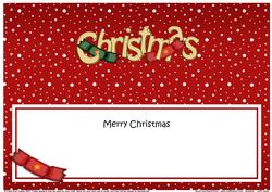 Xmas Merry Christmas Matching Large Dl Insert