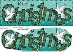 Large Dl Merry Christmas Quick Card 3D Decoupage