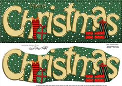 Large Dl Merry Christmas Quick Card 3D Decoupage