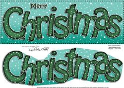 Large Dl Merry Christmas Quick Card 3D Decoupage